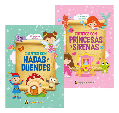 Set 2 Libros Cuentos Hadas Y Duendes - Princesas Y Sirenas