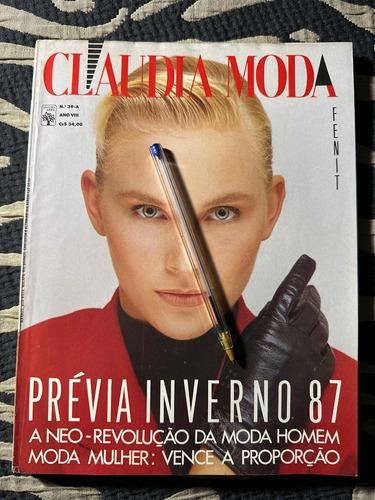 Revista Claudia Moda Inverno 87 Capa Helen Adriane Galisteu