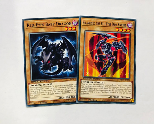 Red-eyes Baby & Gearfried The Red-eyes Iron Knight. Yugioh!