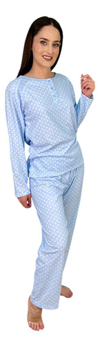 Pijama Star West 460 Mujer Pantalón Larga Algodón Puntos