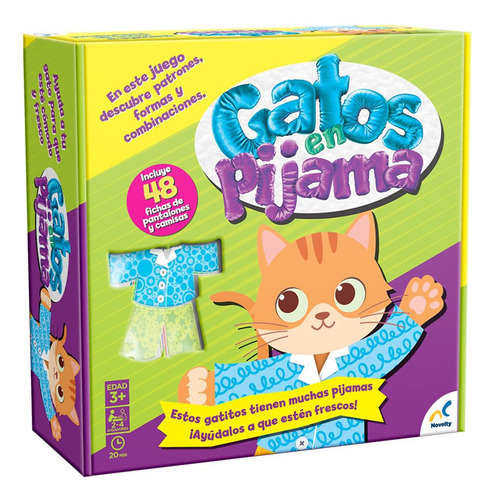 Novelty Corp Juego De Mesa Infantil Gatos En Pijama