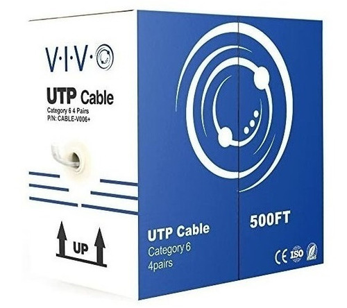 Vivo Cable Ethernet Cca De 500 Pies, 23 Awg, Caja De Tracció