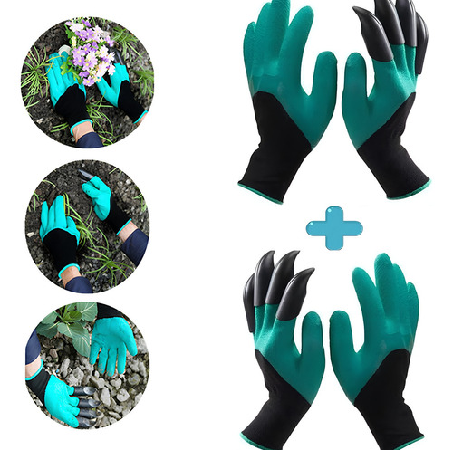 2 Pz Guantes De Jardinería Impermeables Con Garras Jardin