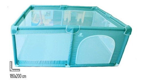 Cercado Portátil Infantil Playpen 180x200 Azul - Mastela Desenho Do Tecido Liso