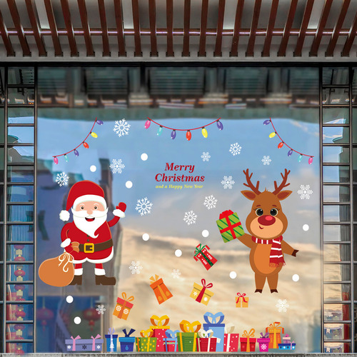 Adesivo Para Decoração De Natal - Window Glass Electrostatic