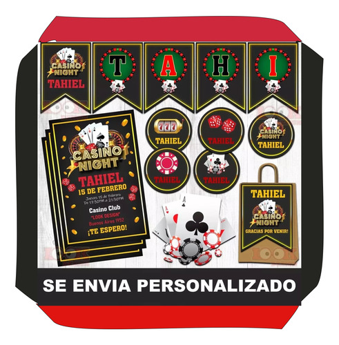 Kit Imprimible Casino  Candybar Decoracion Cumpleaños