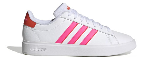 Tenis adidas Grand Court 2.0 color ftwr white/lucid pink/bright red - adulto 4 MX