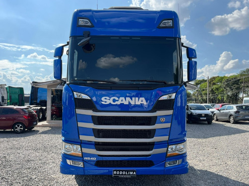 Caminhão Scania R 540 Teto Alto Traçado 2023 Azul R540