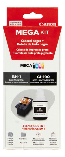 Combo Cabezal Canon Negro+ Tinta Negro Gi-190 Negro Serie G 