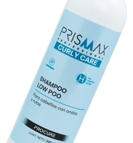 Prismax Curly Care Shampoo Low Poo Cabello Rulos Chico 3c