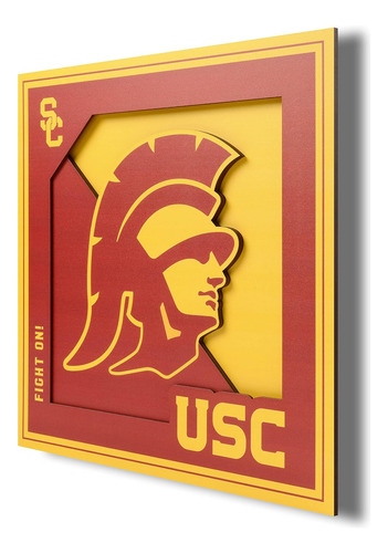 Arte De Pared 3d Logo Series De Ncaa Usc Trojans, 12x12