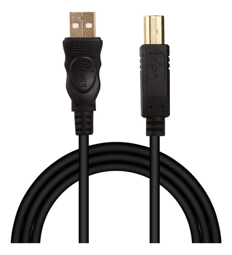 Wawpi Cable Usb 2.0 Chapado En Oro De 25 Pies, Macho A A Ma.