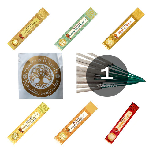 Incienso Hari Darshan, 15 Grs 15 Sticks, Rituales Sagrados Fragancia Copal + Palo Santo