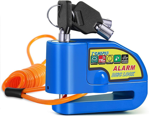 Candado Antirrobo Para Moto, Candado Disco Con 110db Alarma