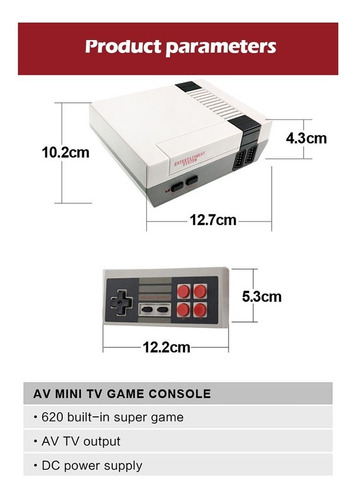 Consola Retro Clásica 620 Juegos Av Controles Videojuegos