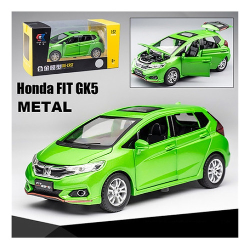 Honda Fit Gk5 Miniatura Metal Autos Con Luces Y Sonido 1/32