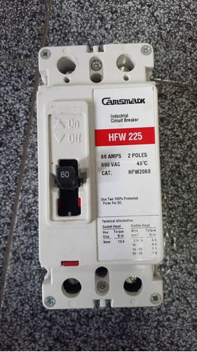 Breaker 2x60 Amp Camsmack Fi 225 Hws 