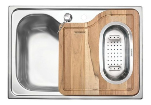 Imagem 3 de 6 de Cesto Coador Em Aço Inox Para Cuba Tramontina