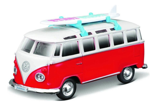 Volkswagen Kombi Samba Surf  Escala 1:43 Maisto 10cm