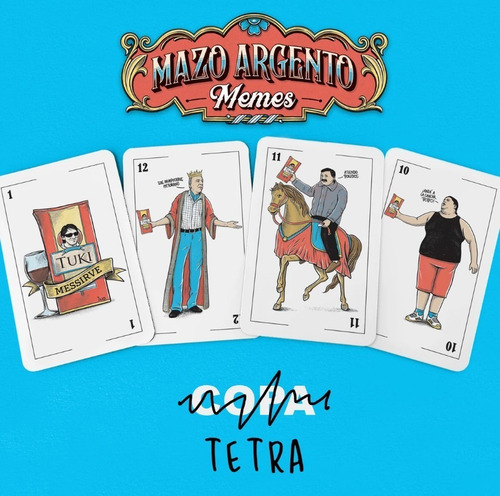 Imagen 3 de 5 de Mazo De Cartas Españolas Argento Memmes Poppular Cartas