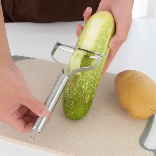 Pelador Grande Para Frutas Y Verduras De Acero Inoxidable