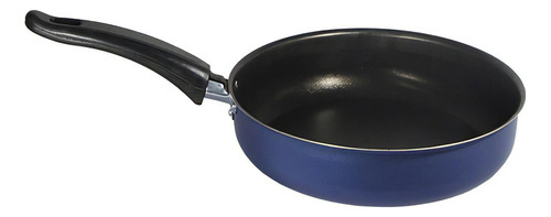 2 Frigideiras Altas Antiaderente N18 E 22 + Espátula - Azul