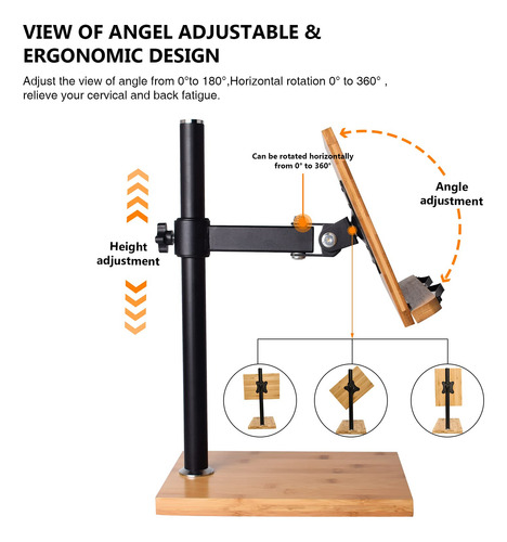 Wishacc Soporte Para Libros De Altura Ajustable De Tamaño