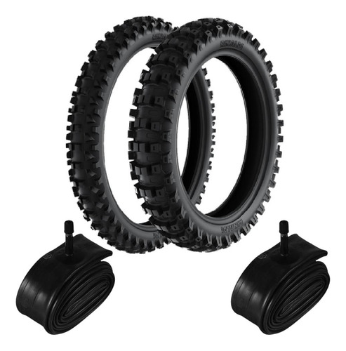 Pneu Crf 450 120/80-19 + 80/100-21 Rs47 Rinaldi + Câmara
