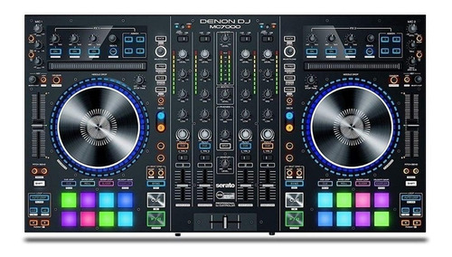 Controlador DJ Denon MC7000 preto  da 4  canais 100V/240V