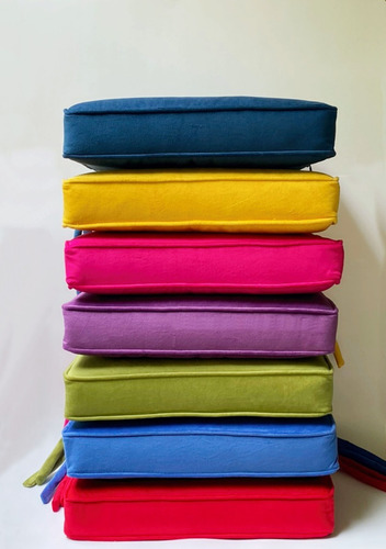 Imagen 3 de 6 de Almohadones Para Sillas Altos 40x40x7cm