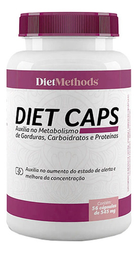Diet Caps (56 Cáps) Queima Gordura Da Barriga - Diet Methods Sabor Sem Sabor