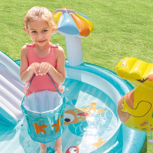 Imagen 3 de 5 de Centro De Juego Inflable De Animales Intex, 2.01mx 1.7mx 84c