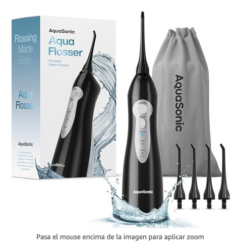 Aquasonic Flosser Irrigador Dental Profesional Recargable 