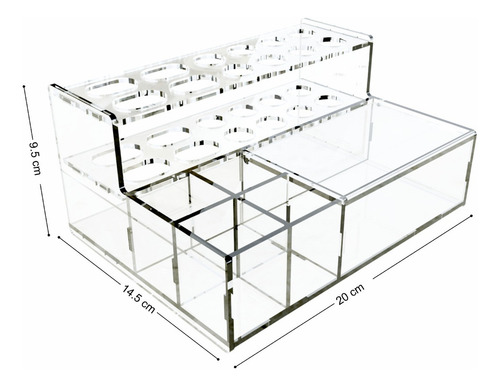 Organizador De Jeringas De Acrilico Transparente Art8850