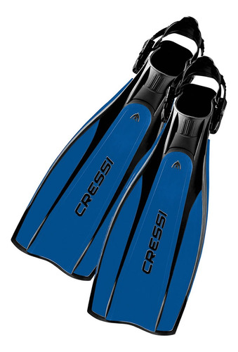 Aletas Cressi Prolight Ajustables, Buceo Profesional Azul Talle Xl 44 Al 45