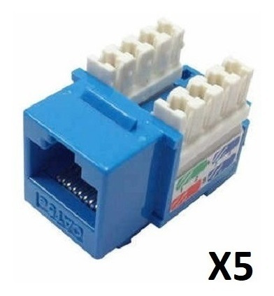 5 Keystone Jack Coupler Cat-5e - Rj45 Redes