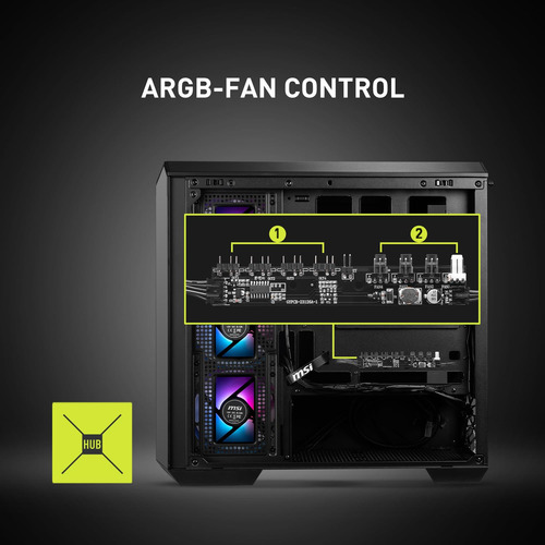 Funda Para Pc Msi Mag Pano M100r Pz Micro-atx Con 4 Ventilad