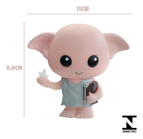 Kit 2 Bonecos Dobby Harry Potter Pelúcia Fandom Box Vinil