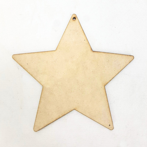 Estrella 8cm Corte Figura Fibrofacil Agujero Decora Mdf3mm
