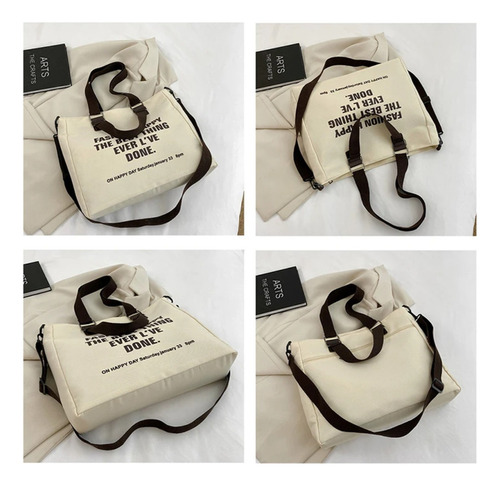 Cartera Paris Tote Mediana Porta Tablet Beige Liso