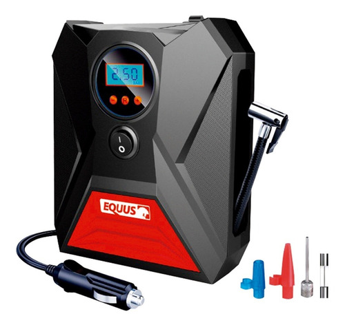 Imagen 1 de 6 de Compresor Inflador De Neumáticos Digital 12v C/luz Equus