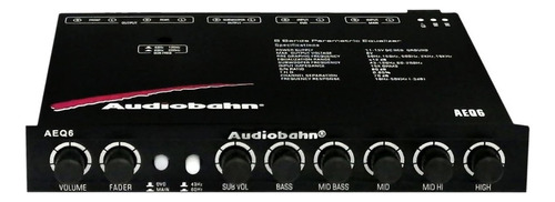 Ecualizador Paramétrico 5 Bandas Audiobahn Aeq6