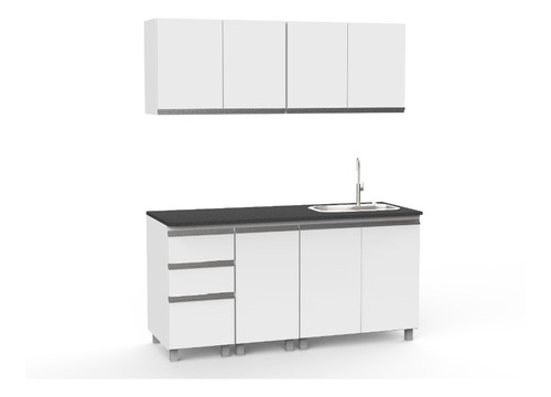 Muebles De Cocina 1.60 Bajo Mesada + Alacena Leplac