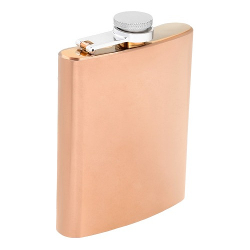 Licorera Ánfora Bolsillo 7 Oz Acero Inoxidable Rosa Cromada Fetin