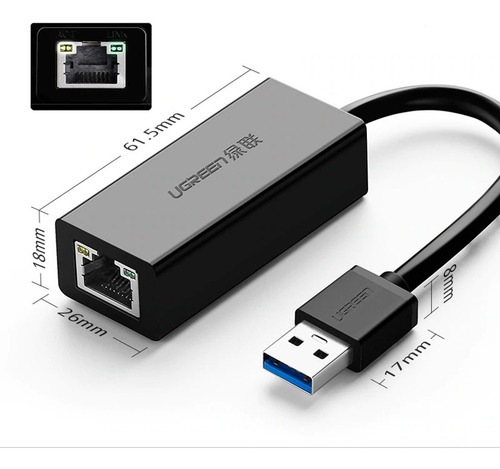 Adaptador De Red Ethernet Usb 3.0 1000mbps