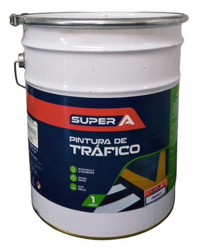 Pintura Trafico Demarcacion Reflectivo Amarillo Cuñete 5 Gal