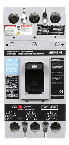 Interruptor Termomag 3x150a 600v C/zapata Siemens Fxd63b150l