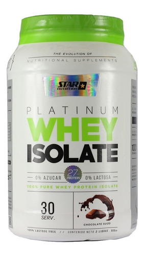 Proteina Whey Isolate Star Nutrition 2lb Pure 0% Lactosa 
