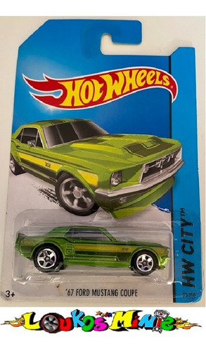 Hot Wheels '67 Ford Mustang Coupe Hw City 93/250 Original