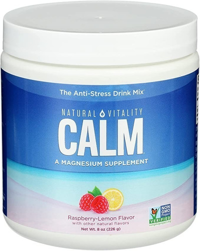 Natural Vitality Calm Magnesio Bebidas Antiestrés 226 Gramos